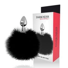 DARKNESS - EXTRA ANAL BUTTPLUG WITH TAIL BLACK 7 CM 2